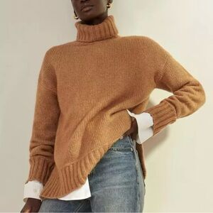 Everlane Heathered Chai Cloud Turtleneck
